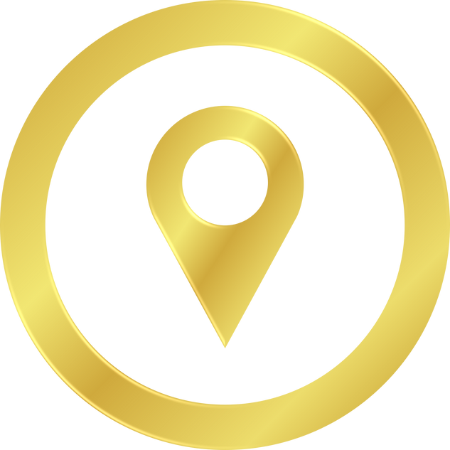 Gold Location Pin Icon